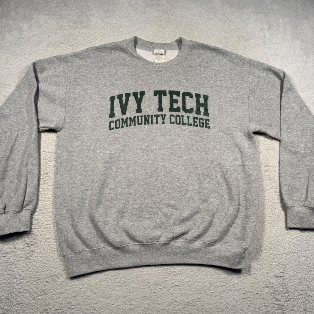 Gildan Ivy Tech Community College Sweatshirt Unisex Adult Medium Gray Pullover